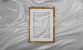 Smooth elegant  silk background. With Wood Frame photo