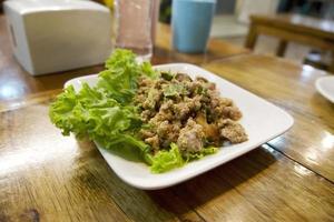 Spicy minced beef photo