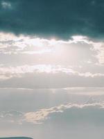 nature sky background cloudy The vast blue sky and clouds. blue sky background with tiny clouds nature. Free Photo