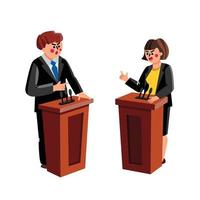 Speaker Politician Debate Or Conference Vector Illustration