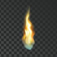 Fire Burning Ignition Torch Or Matchstick Vector