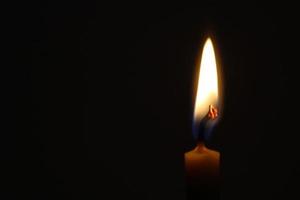 A candlelight on the black background - Image photo
