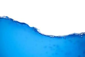 The water moving in a blue curve and has air purification and has a white background. photo