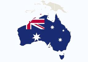 Oceania with highlighted Australia map. vector