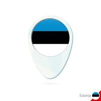 estonia bandera ubicación mapa pin icono sobre fondo blanco. vector