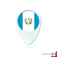 Guatemala flag location map pin icon on white background. vector