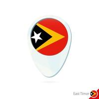 East Timor flag location map pin icon on white background. vector