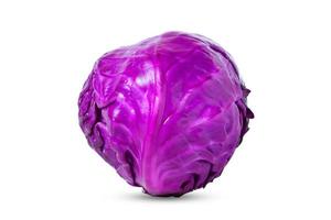 Red cabbage, isolated on the background Clipping Path photo