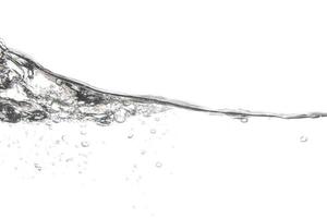 Splashing water surface with a white background photo