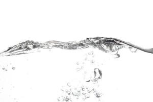 Splashing water surface with a white background photo