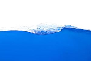 The surface of the blue water that moves and splashes photo