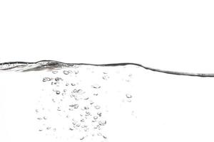 Splashing water surface with a white background photo