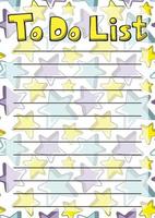 Cheek To do list with color star vector