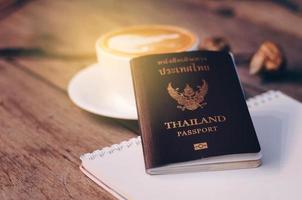 concepto de plan de viaje de pasaporte foto