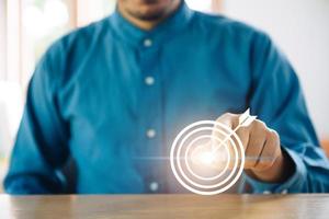Business process interface workflow illustrating management goal photo