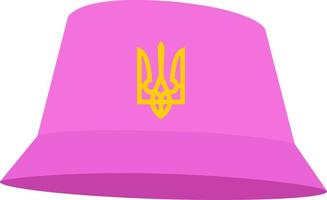 Pink Panama, the symbol of Ukraine. vector