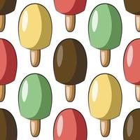 Seamless vector pattern with color eskimo pie