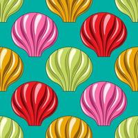 Seamless vector pattern with green, orange, red and pink seashells