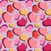 Seamless vector pattern with pastel pink heart