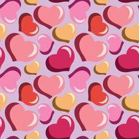 Seamless vector pattern with pastel pink heart