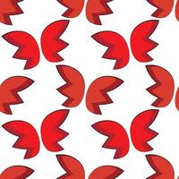 Seamless vector pattern with cartoon red wings