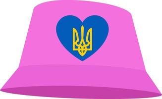 Pink Panama, the symbol of Ukraine. vector