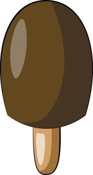 Single element Eskimo pie. Draw illustration in color vector