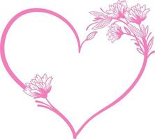 hearts with flowers, frames and decoration. vector