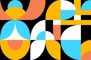 Abstract scandinavian bauhaus geometric vector background.