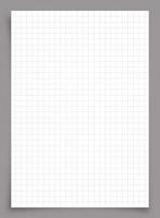 White paper with grid line pattern isolated on gray background. photo