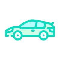 hot hatch car color icon vector illustration