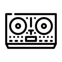 dj equipment line icon vector illustration flat