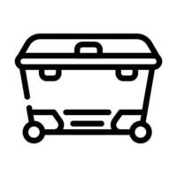 waste container line icon vector illustration