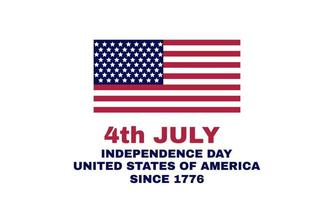 resumen cuarto julio bandera día de la independencia estados unidos aislado en vector