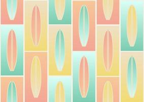 diseño de patrones con tablas de surf, gradientes lindos y coloridos de moda para la decoración de verano vector