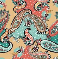 Modern paisley pattern for textiles and decoration vector