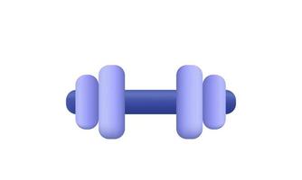 unique 3d sports gym equipment dumbbell icon isolated on vector