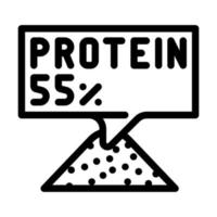 protein in spirulina line icon vector illustration