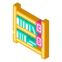 library school isometric icon vector illustration