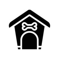 booth for dog glyph icon vector illustration