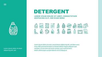 Detergent Washing Landing Header Vector