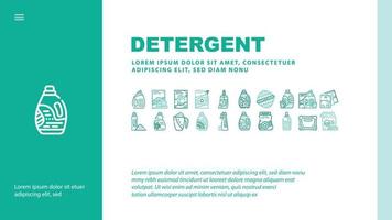 vector de encabezado de aterrizaje de lavado de detergente