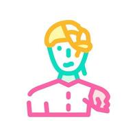 zombie fantasy character color icon vector illustration