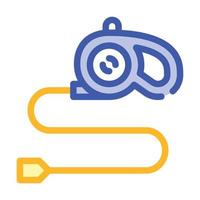 dog leash color icon vector isolated illustration