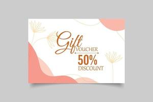 gift voucher card template vector