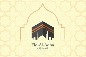 islamic background eid al adha mubarak vector