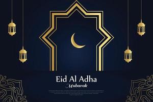 fondo islámico eid al adha mubarak vector