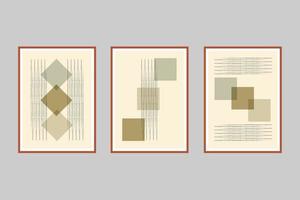 abstract modern wall art print collection vector