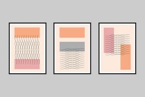 colección de impresiones de arte de pared moderno abstracto vector