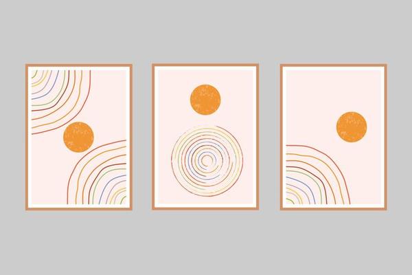 abstract modern wall art print collection